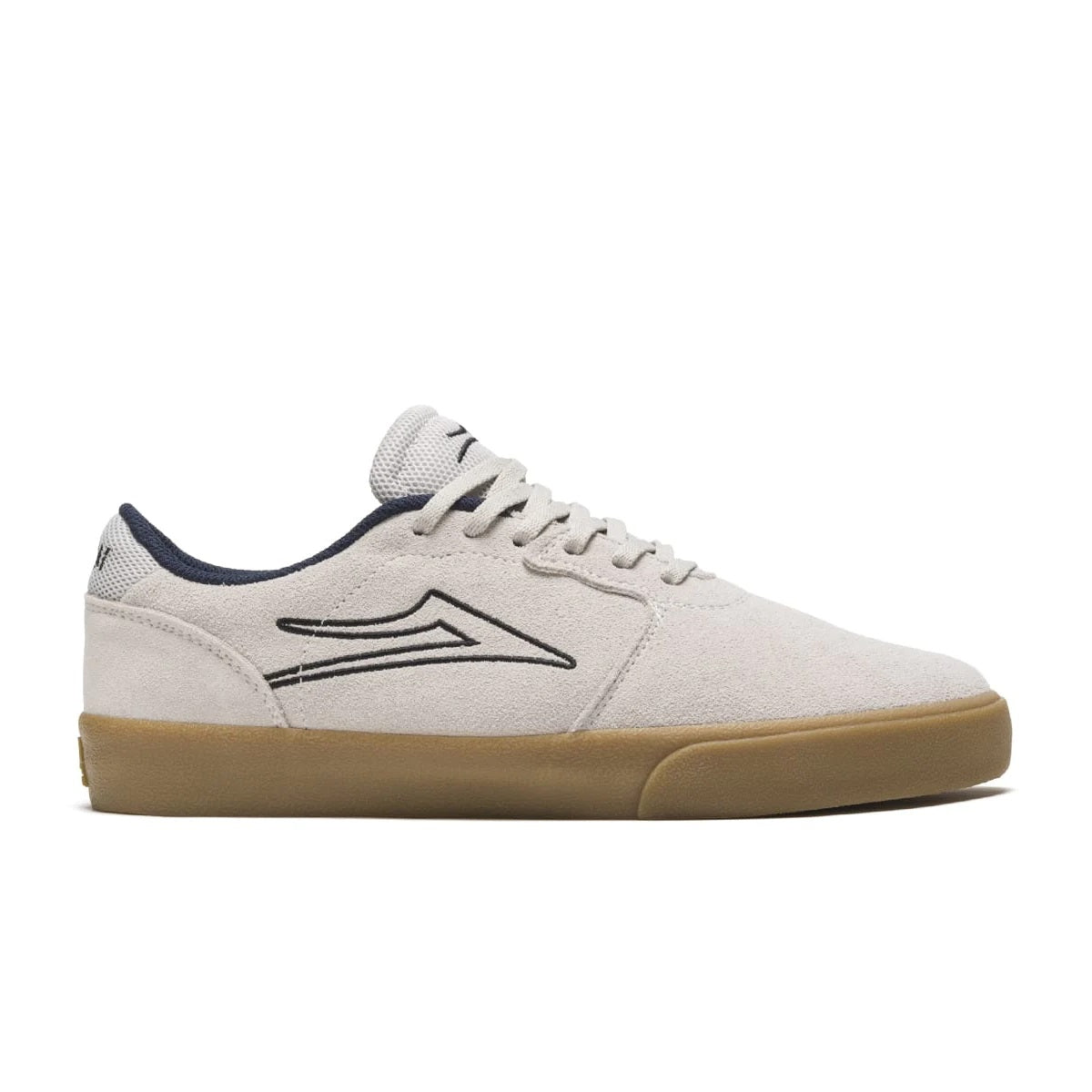 Lakai Cardiff White/Gum Suede Skate Shoes - Men's Classic Low-Top Sneakers for Street Style & Skateboarding | Perfect for Casual Wear & Urban Fashion