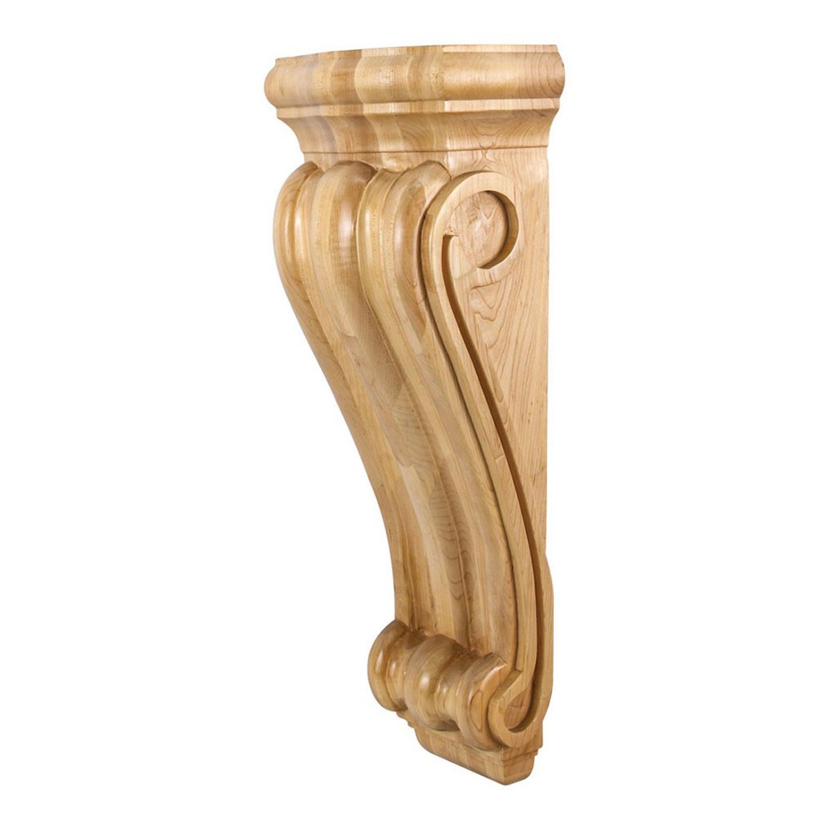 Hard Maple Scrolled Corbel - 8.5