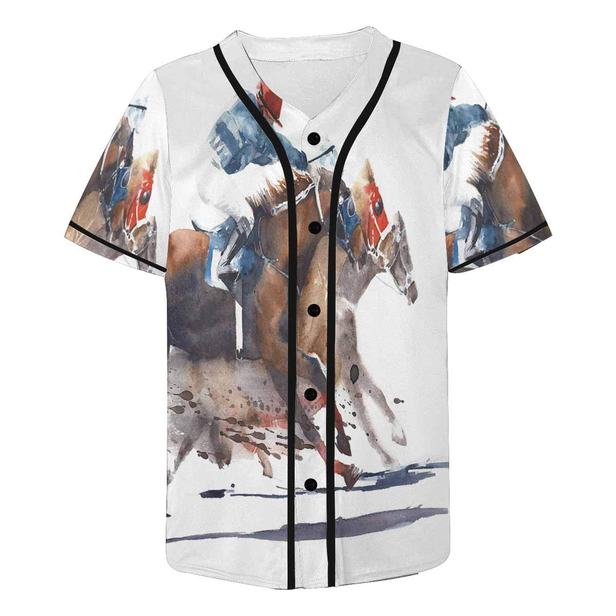 InterestPrint Men's Highland Cow in Isle of Skye Baseball Jersey - Soft Breathable Sports T-Shirt for Baseball, Golf & Casual Wear - Perfect for Outdoor Activities & Fan Apparel