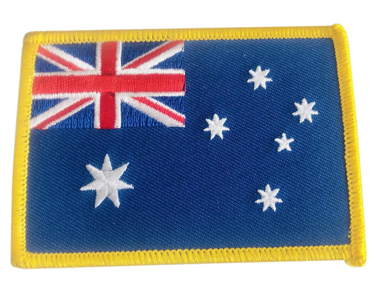 Australia Flag 2.5-3.5 Inch Embroidered Iron-On Patch for Jackets, Bags & DIY Crafts - Durable Sew-On Applique for Clothing & Accessories
