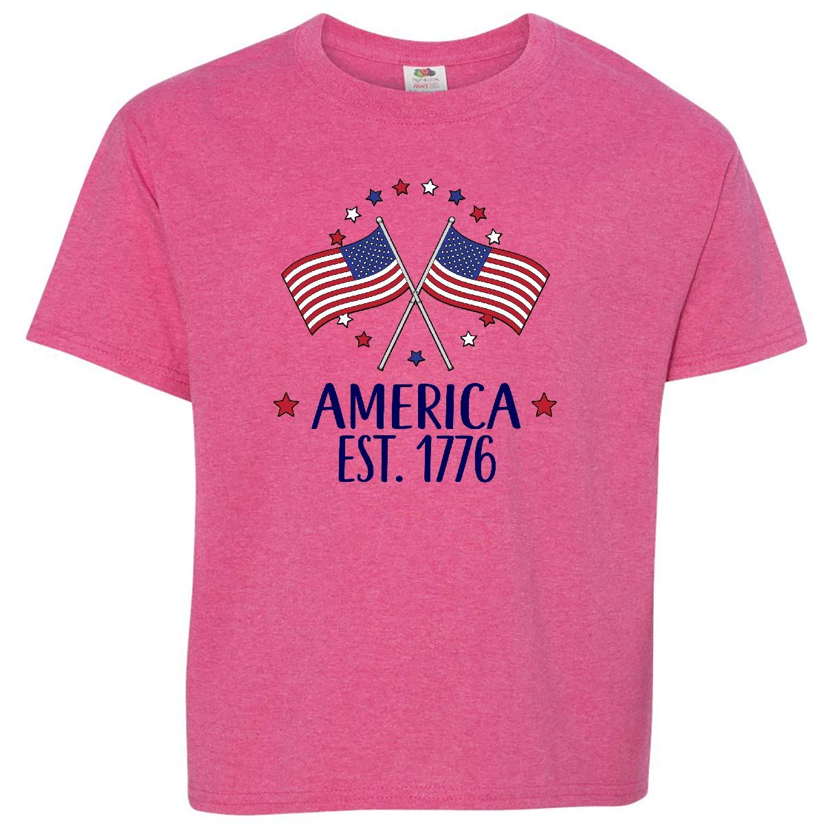 Inktastic Patriotic 4th of July Youth T-Shirt - American Flag Design, Comfortable Cotton Tee for Kids & Teens - Perfect for Independence Day Celebrations, Summer BBQs & Family Gatherings