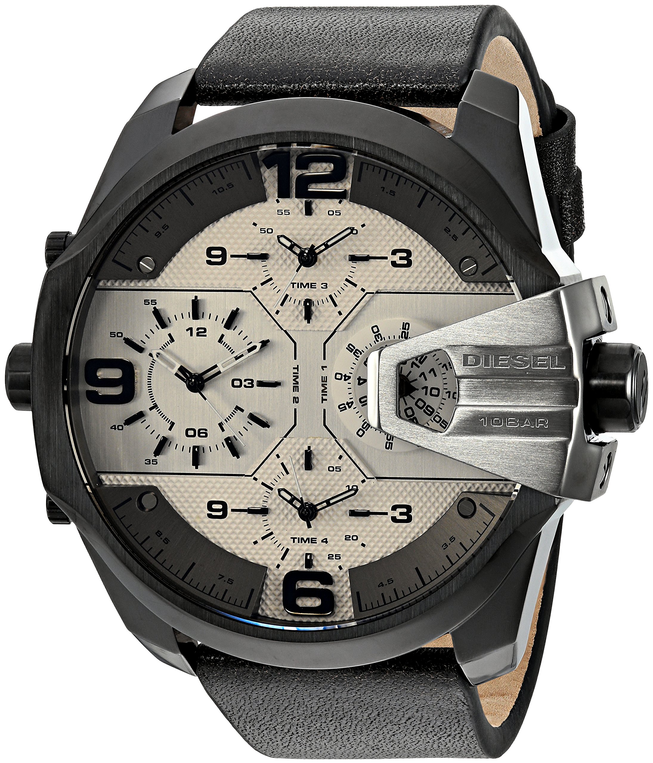 Diesel Men's Uber Chief Multi-Movement Aviation-Inspired Watch with Crownguard - Stylish Chronograph for Business, Casual & Outdoor Adventures
