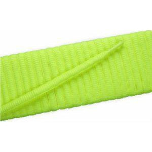 Neon Yellow Oval Athletic Shoelaces - 2 Pair Pack for Running, Basketball & Sneakers | Durable & Non-Slip Sports Laces