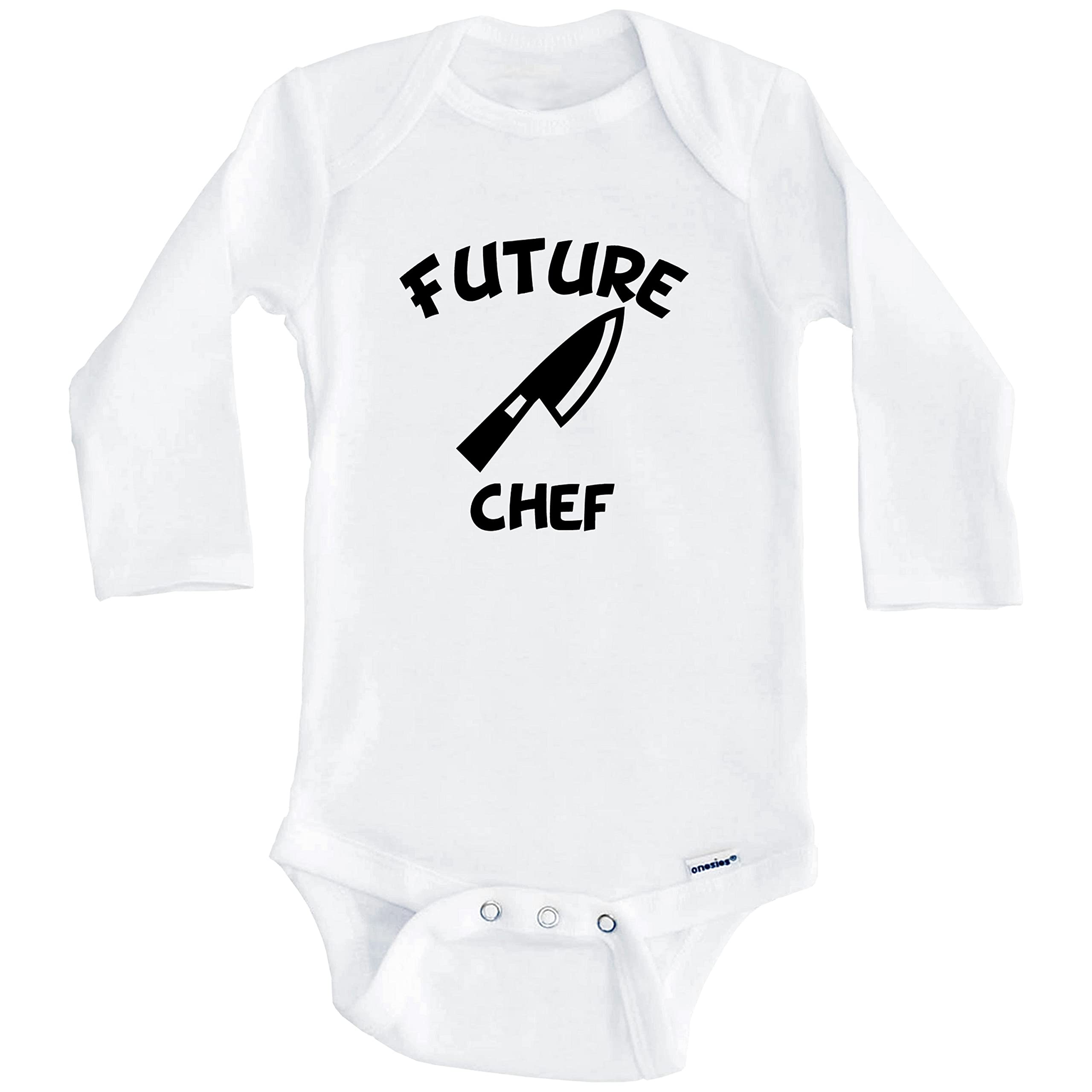 Future Chef Cute Knife One Piece Baby Bodysuit - Long Sleeve Anime Bodysuit for Infants | Perfect for Cosplay, Birthday Gifts & Anime Lovers