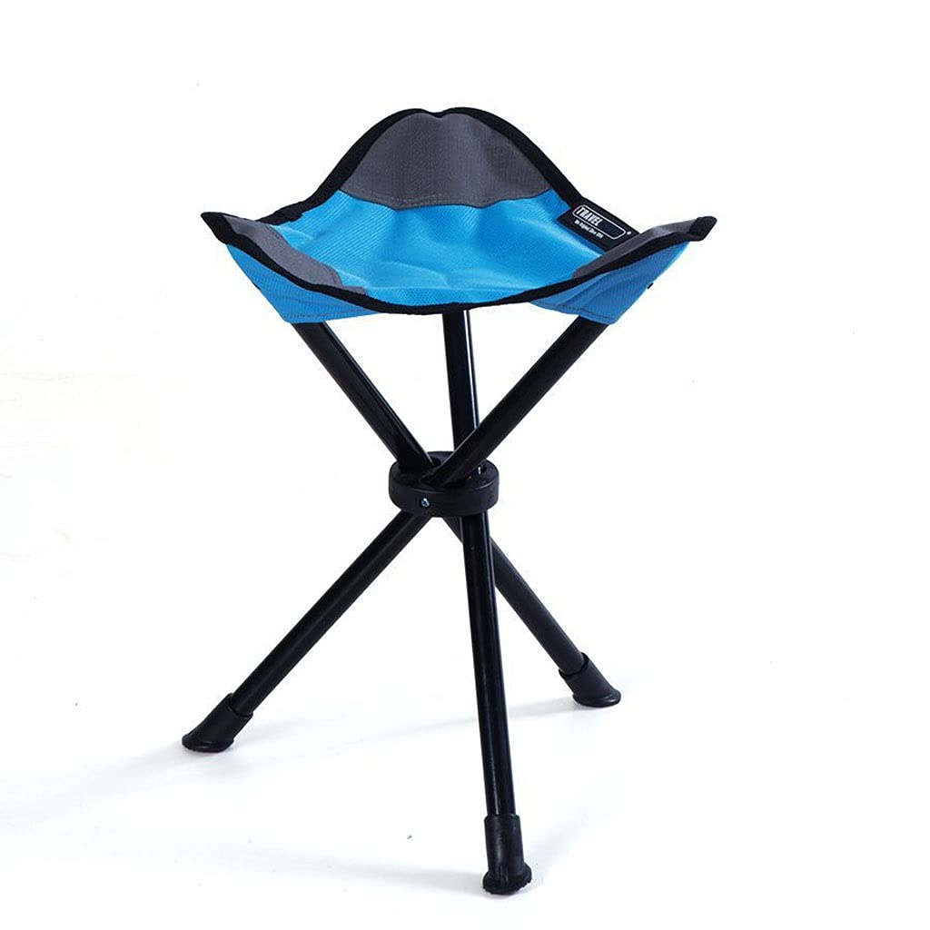 Portable Three-Legged Folding Chair for Outdoor Camping, Beach, Picnic, BBQ & Sporting Events - Lightweight Low-Profile Design for Easy Travel & Storage - Perfect for Backyard, Park, Concert & Tailgating