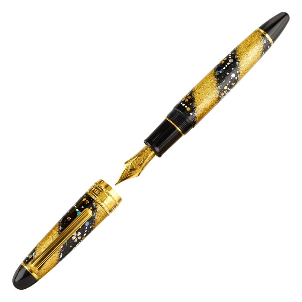 Sailor King of Pen KOP Maki-e Sakura Nagare Fountain Pen - Premium Japanese Handcrafted Writing Instrument for Calligraphy, Collectors & Luxury Gifts