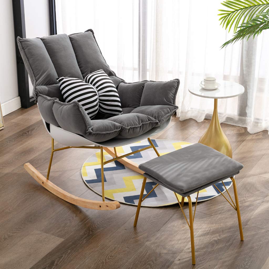 Comfortable Rocking Chair for Leisure Reading - Patio, Garden, Sun Lounger, Nap & Relaxation - Perfect for Home Office, Deck or Vacation Use
