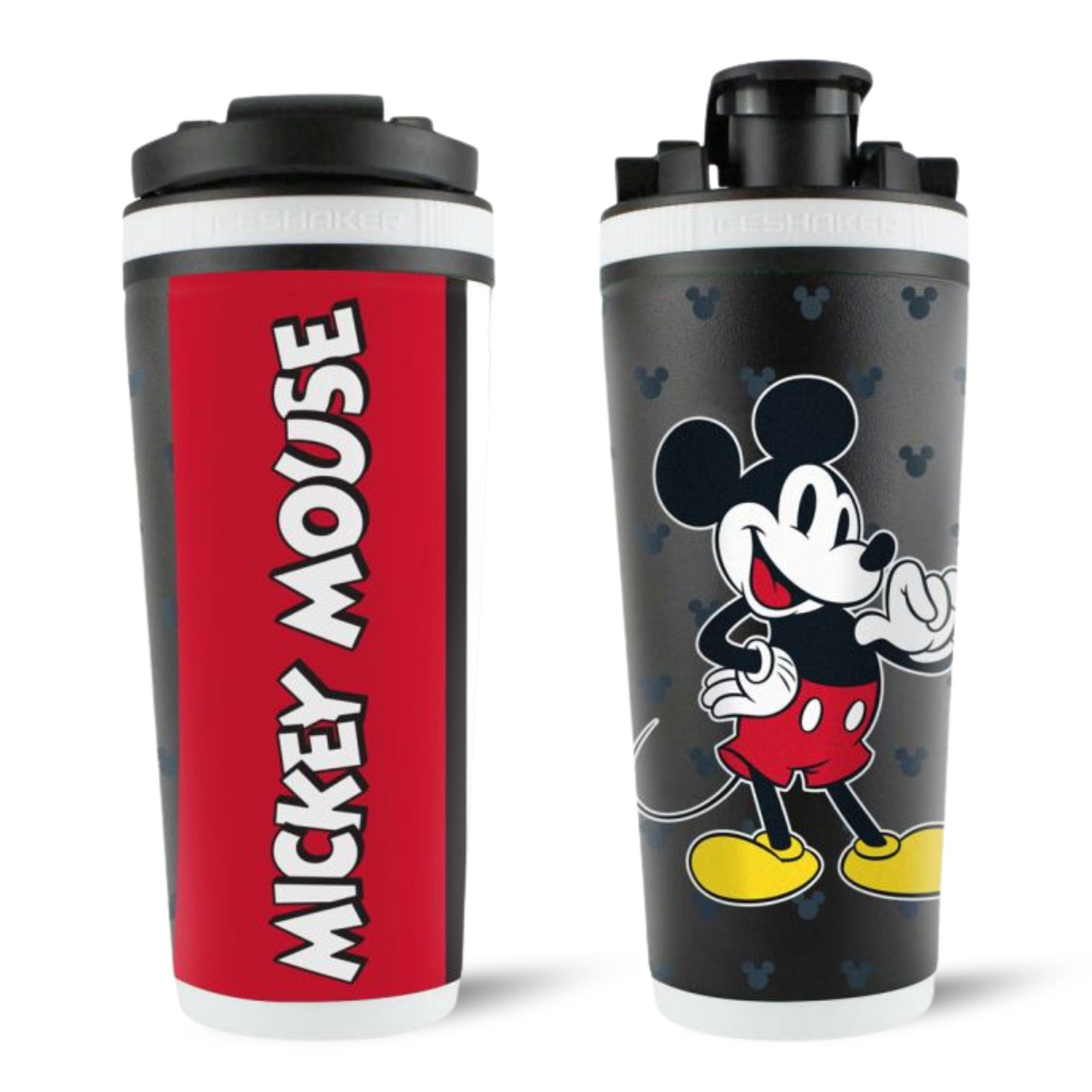 Disney Mickey Mouse True Original 4D Ice Shaker Cup - Insulated Stainless Steel Tumbler for Cold Drinks, Perfect for Home, Office, Gym & Outdoor Activities