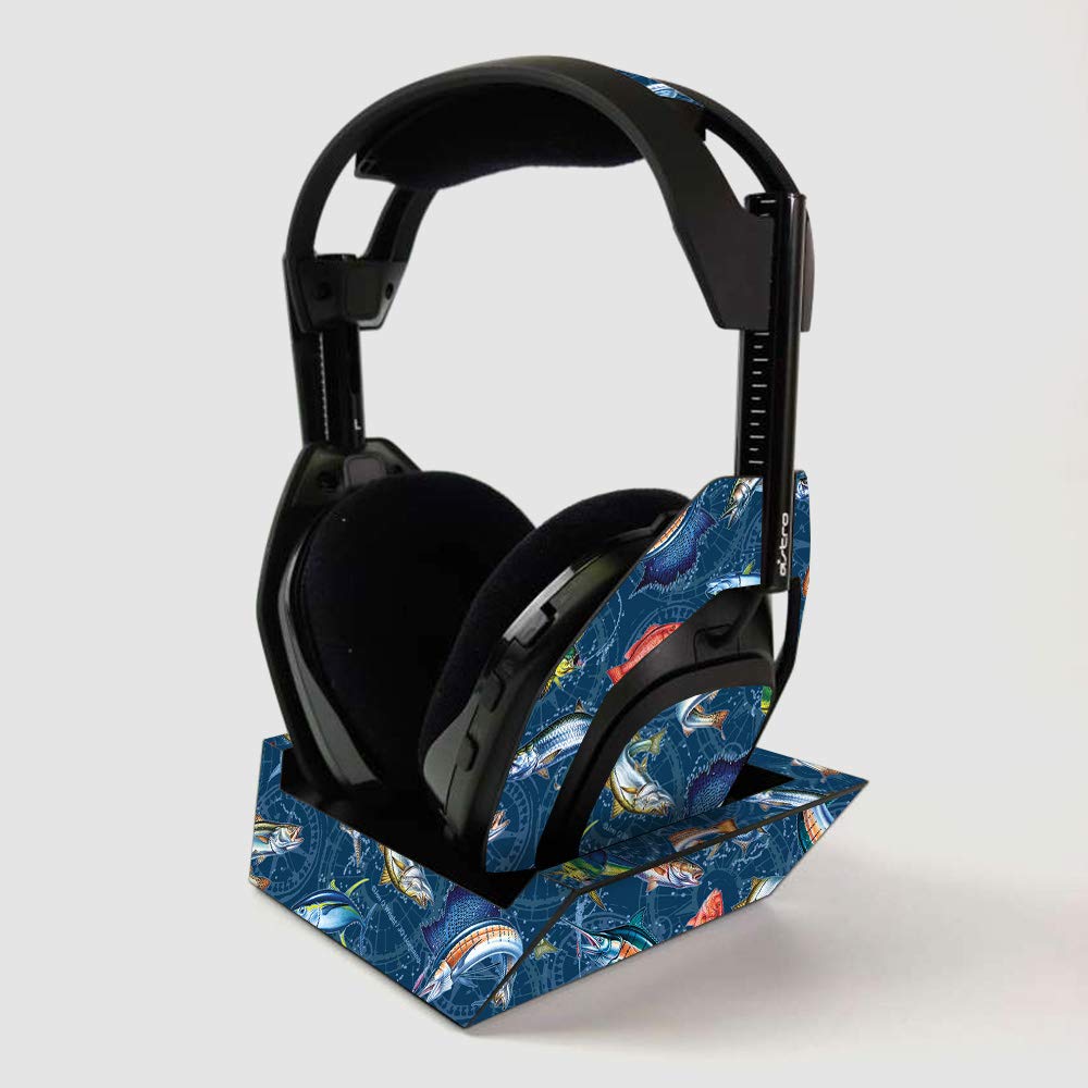 ASTRO Gaming A50 Wireless Headphone Skin with Base Station Cover - Saltwater Compass Design | Protective Vinyl Decal Wrap | Easy to Apply | Made in USA | Perfect for Gaming, Streaming & Travel Protection