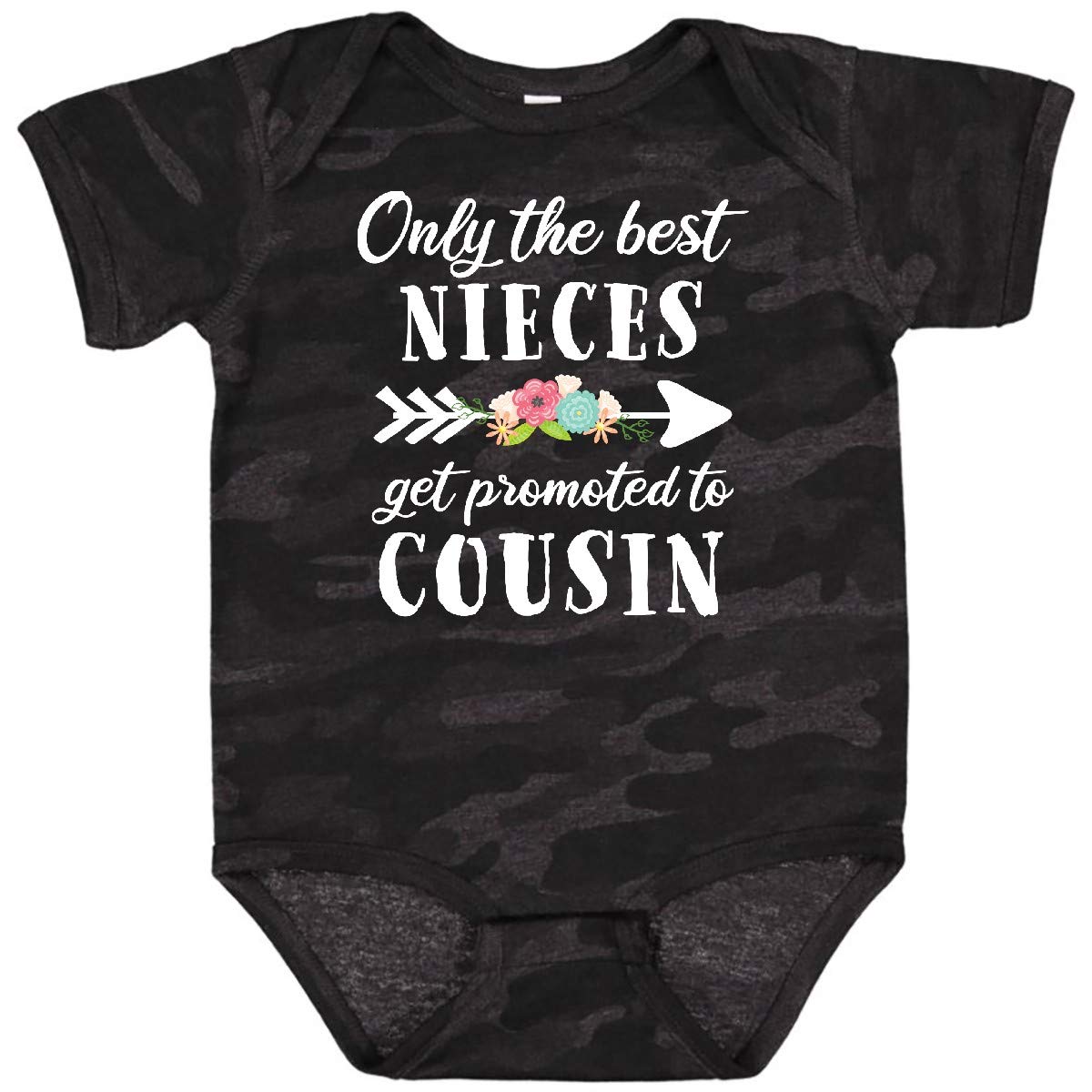 Inktastic Only The Best Nieces Get Promoted to Cousin Baby Bodysuit - Cute Funny Infant Onesie for Niece, Family Reunions & Baby Showers