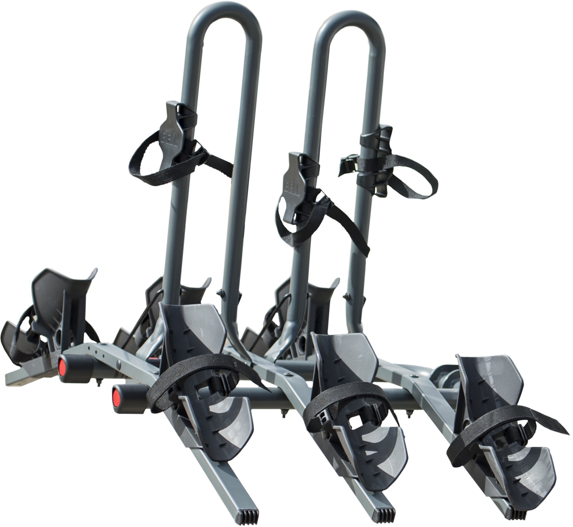 BELL Right Up 350 3-Bike Platform Hitch Rack - Heavy Duty Bike Carrier for Trucks & SUVs - Perfect for Road Trips, Camping & Outdoor Adventures