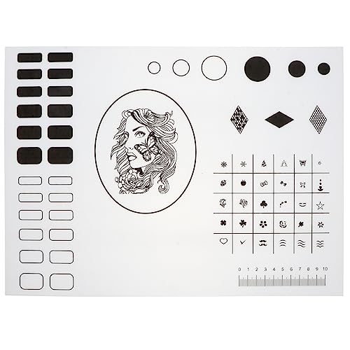 Uonlytech Acrylic Nail Training Mat - Silicone Practice Sheet for Nail Art Beginners | Perfect for Salon Training & DIY Nail Extension Practice at Home