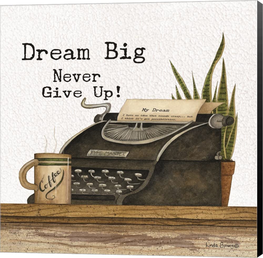 Dream Big by Linda Spivey - 24x24 Inch Canvas Wall Art with Black Sides, Museum Wrapped - Perfect for Home Decor, Office & Gift Giving
