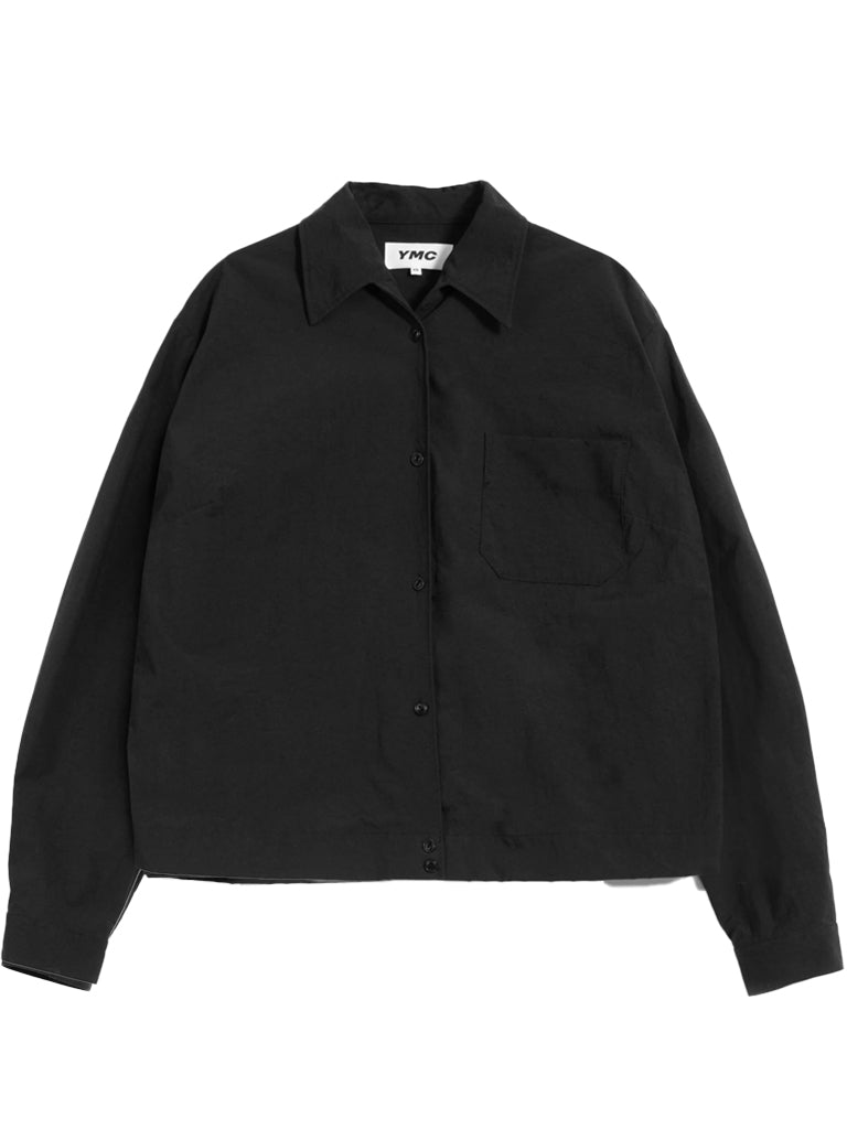 YMC Wanda Shirt - Japanese Black Cotton Button Down Shirt for Men | Casual Office Wear & Street Style Fashion