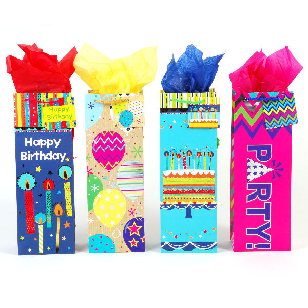 Custom Matte Finish Water Bottles with Hot Stamping - 4 Unique Birthday Designs for Gifts, Parties & Everyday Hydration