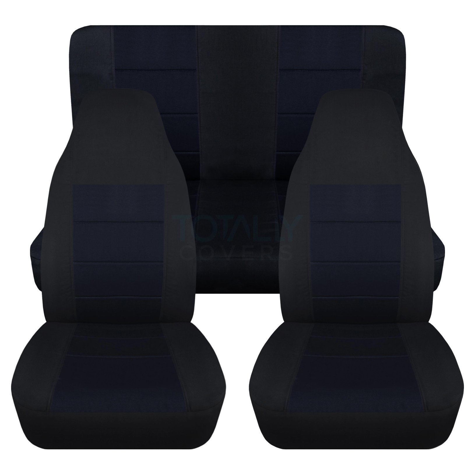 **1997-2006 Jeep Wrangler TJ Seat Covers Full Set - Black & Navy Blue (23 Colors) | Front & Rear Bench Covers for 2-Door | Durable & Custom Fit | Perfect for Off-Roading & Daily Commute**