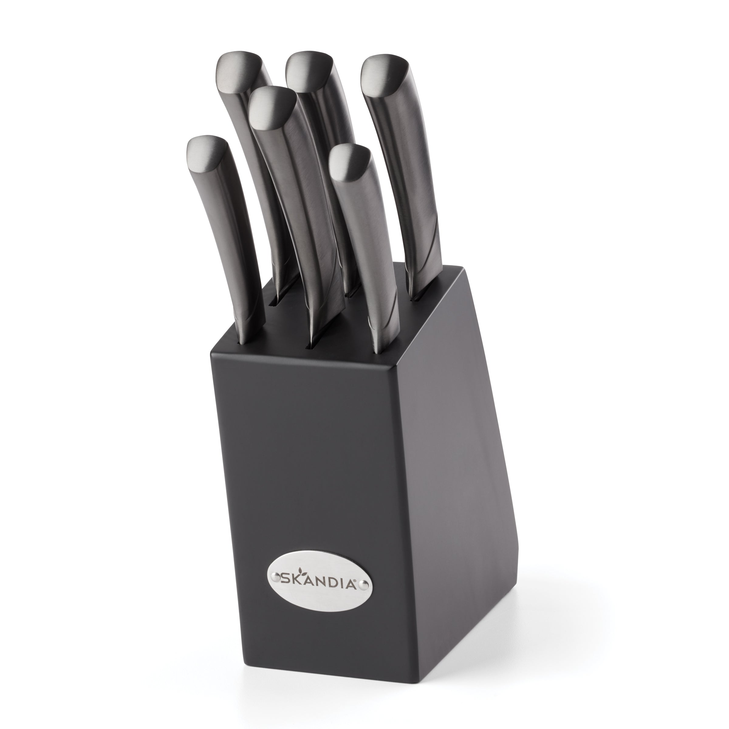 Beck 7-Piece Knife Block Set with Wooden Stand - High-Quality Stainless Steel Kitchen Knives for Cooking, Slicing & Dicing - Perfect for Home Chefs & Professional Kitchens