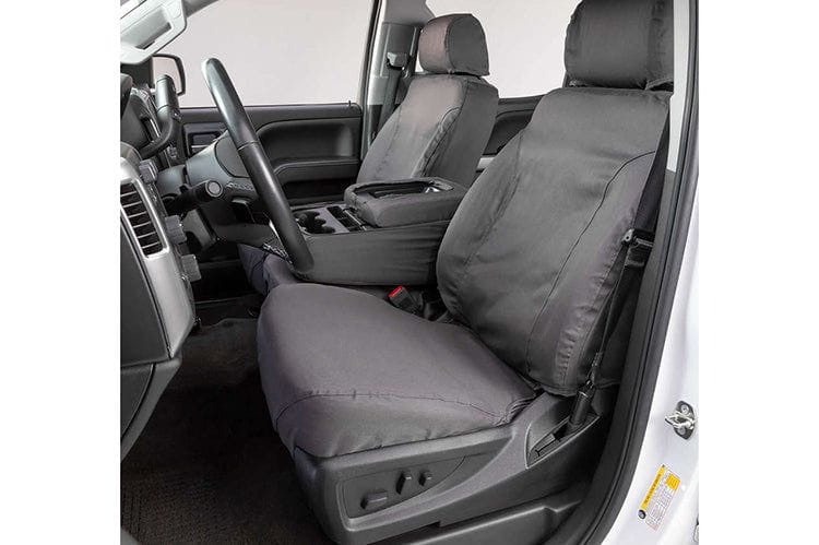 Covercraft SS3452PCCH Polycotton SeatSaver Custom Seat Covers for 2017-2018 Ford F250/F350/F450/F550 Super Duty - Charcoal | Durable Protection for Truck Seats | Perfect for Work, Off-Road & Daily Driving