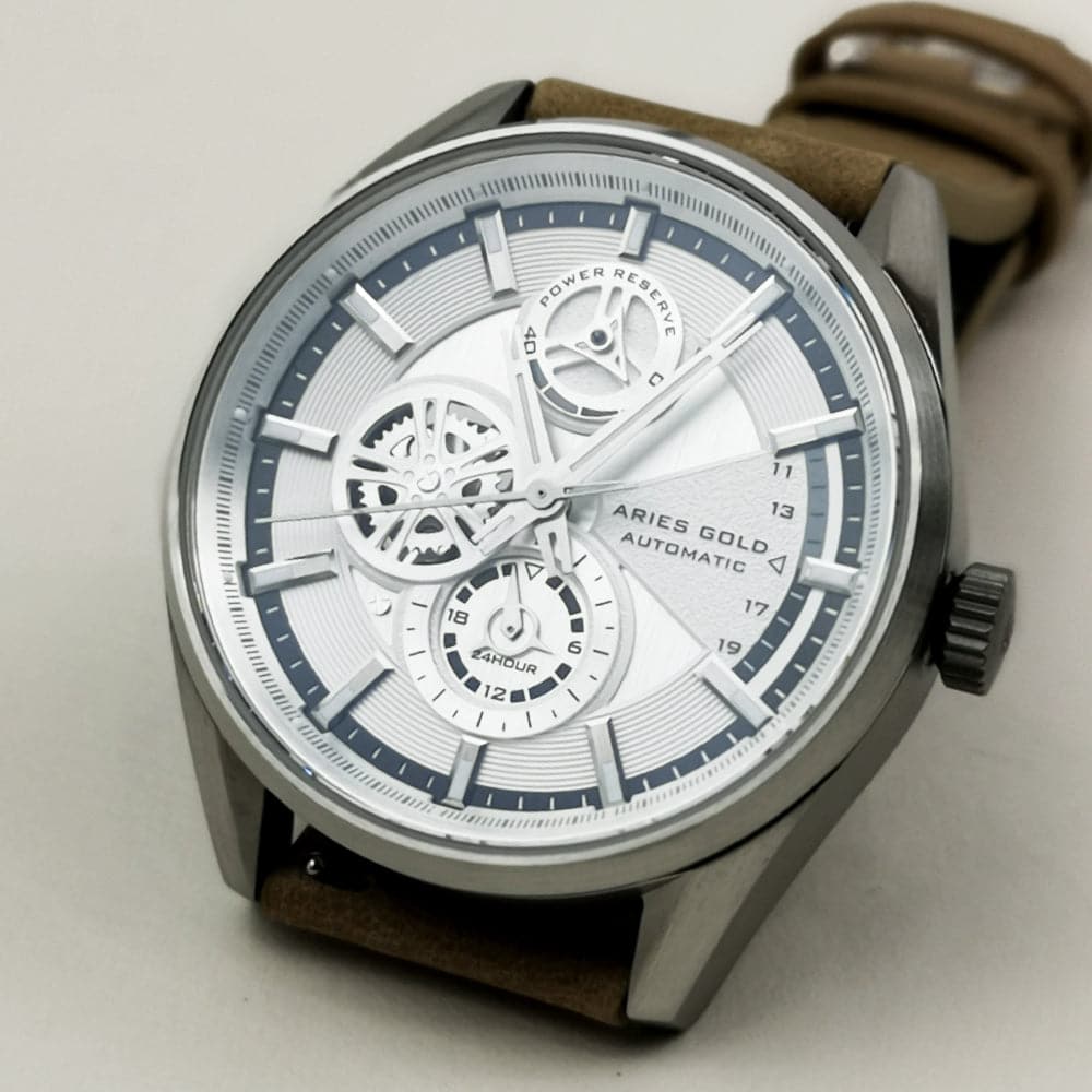 ARIES GOLD 500PCS Limited Edition Roadster G 9021 S W Men's Luxury Watch - Perfect for Business, Formal Events & Gift Giving