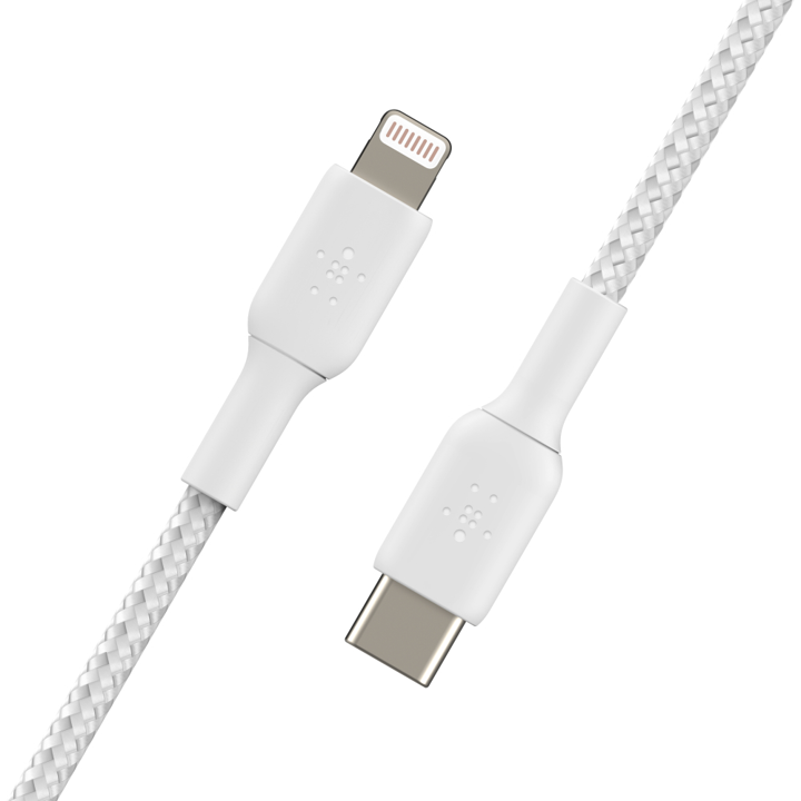Belkin USB C to Lightning Cable 1M (3.3ft) White - Fast Charging & Data Sync for iPhone, iPad, AirPods - Home, Office & Travel Use