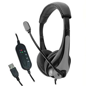 Avid AE 39 On-Ear Stereo USB Headphones - Multi-Pack Options for Office, Gaming & Music Listening (Black/Red/Blue)