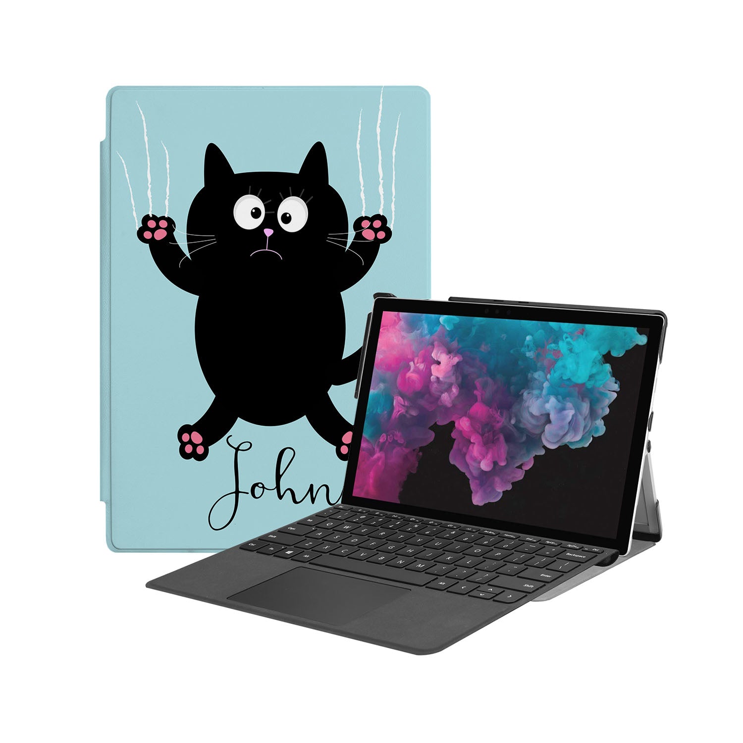 Microsoft Surface Case with Cat Kitty Design - Protective Cover for Surface Pro/Book/Laptop - Perfect for Work, School & Travel