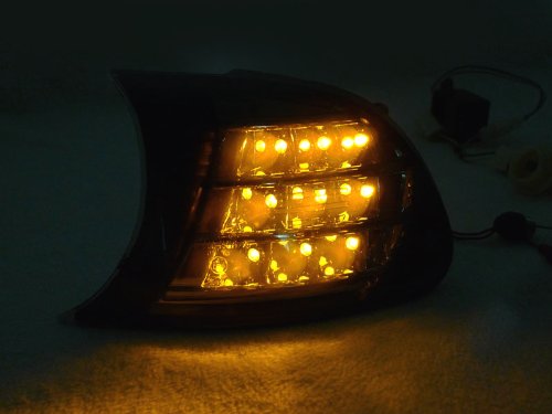 DEPO Amber LED Smoke Corner Signal Lights for 99-01 BMW E46 Coupe/Convertible - REVi MotorWerks Clip-On Style - Enhance Visibility & Style for Night Driving & Car Shows