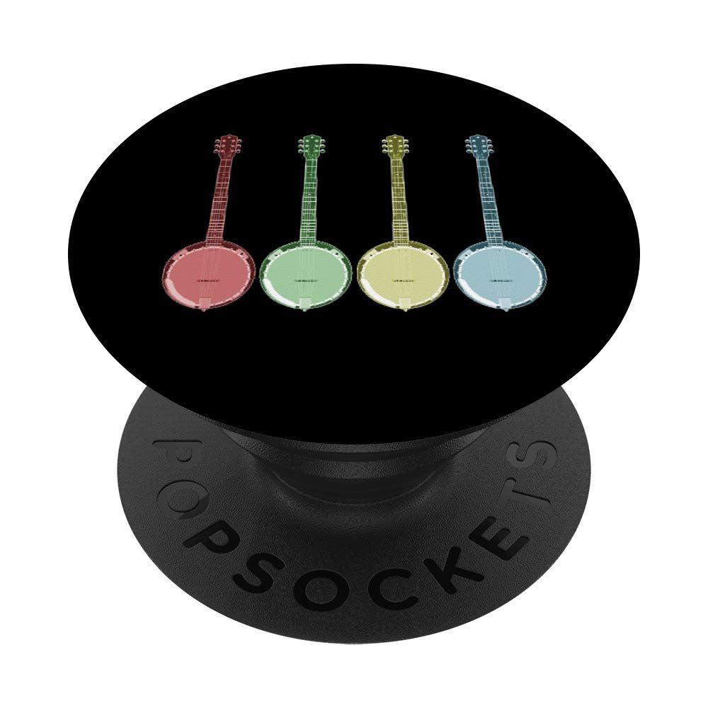 Vintage Bluegrass Banjo Design PopSockets Phone Grip & Stand - Retro Music Gift for iPhone, Samsung, Tablets - Perfect for Concerts, Road Trips & Music Lovers
