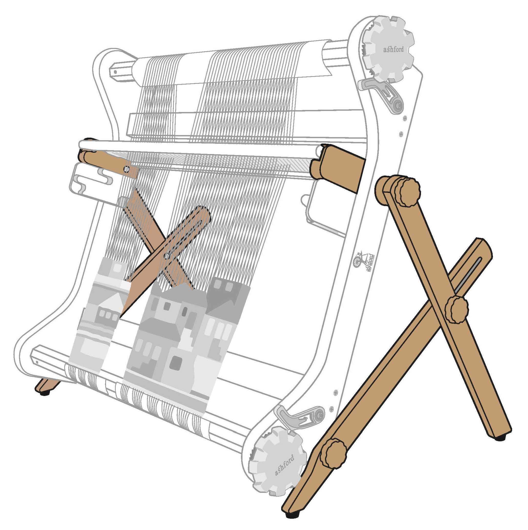 Ashford Rigid Heddle Table Stand - Premium Weaving Loom Stand for Hand Weaving, Knitting & Craft Projects - Perfect for Home Studio, DIY Artisans & Fiber Artists