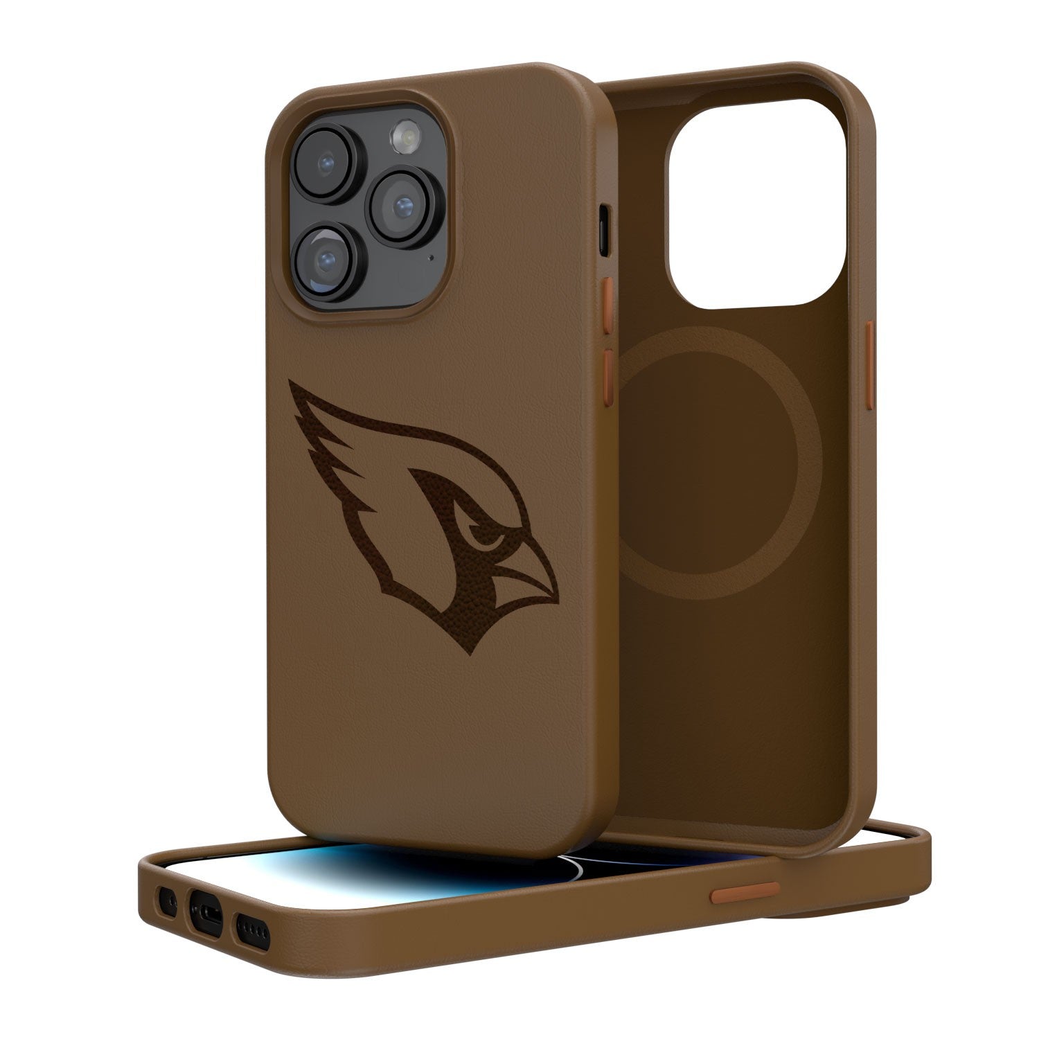 Arizona Cardinals Wooden Magnetic Phone Case - Handcrafted Woodburned Design for iPhone & Samsung - Perfect for NFL Fans & Game Day Accessories