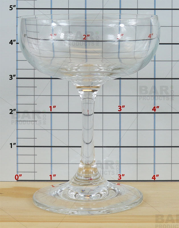 BarConic® 7 oz Silver Rimmed Coupe Glasses - Set of 4 Elegant Champagne Flutes for Weddings, Parties & Cocktail Serving