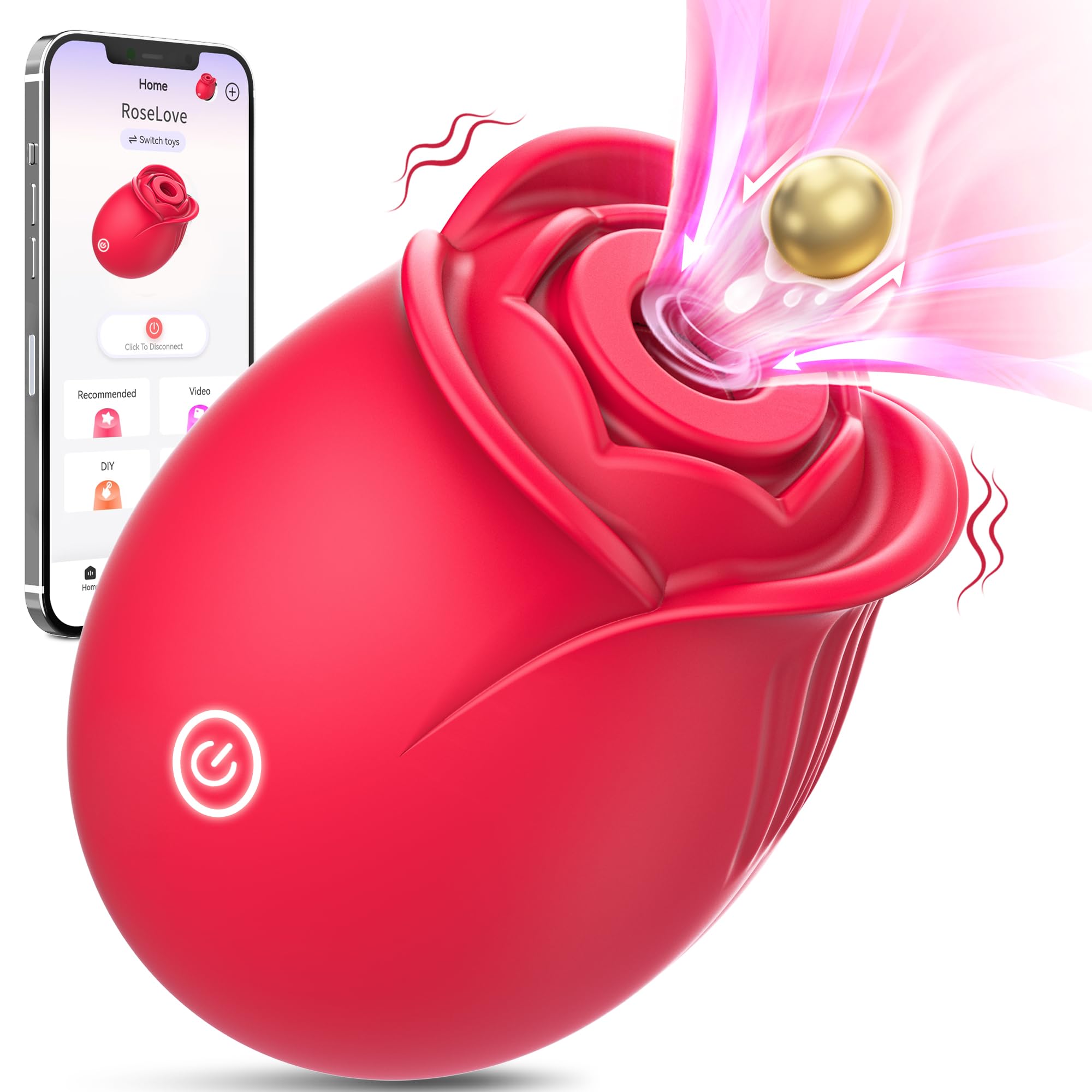 Premium Rose Sex Toy for Women - APP Controlled Vibrator with 9 Suction & 9 Vibration Modes, G-Spot Stimulator for Couples | Perfect for Romantic Nights, Solo Play & Spicing Up Relationships