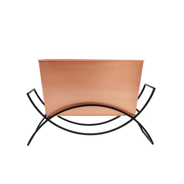 Odile Planter with Copper Plated Flower Box - Modern Home & Office Decor for Indoor Plants, Succulents, and Flowers | Perfect for Living Room, Bedroom, or Desk Decorations