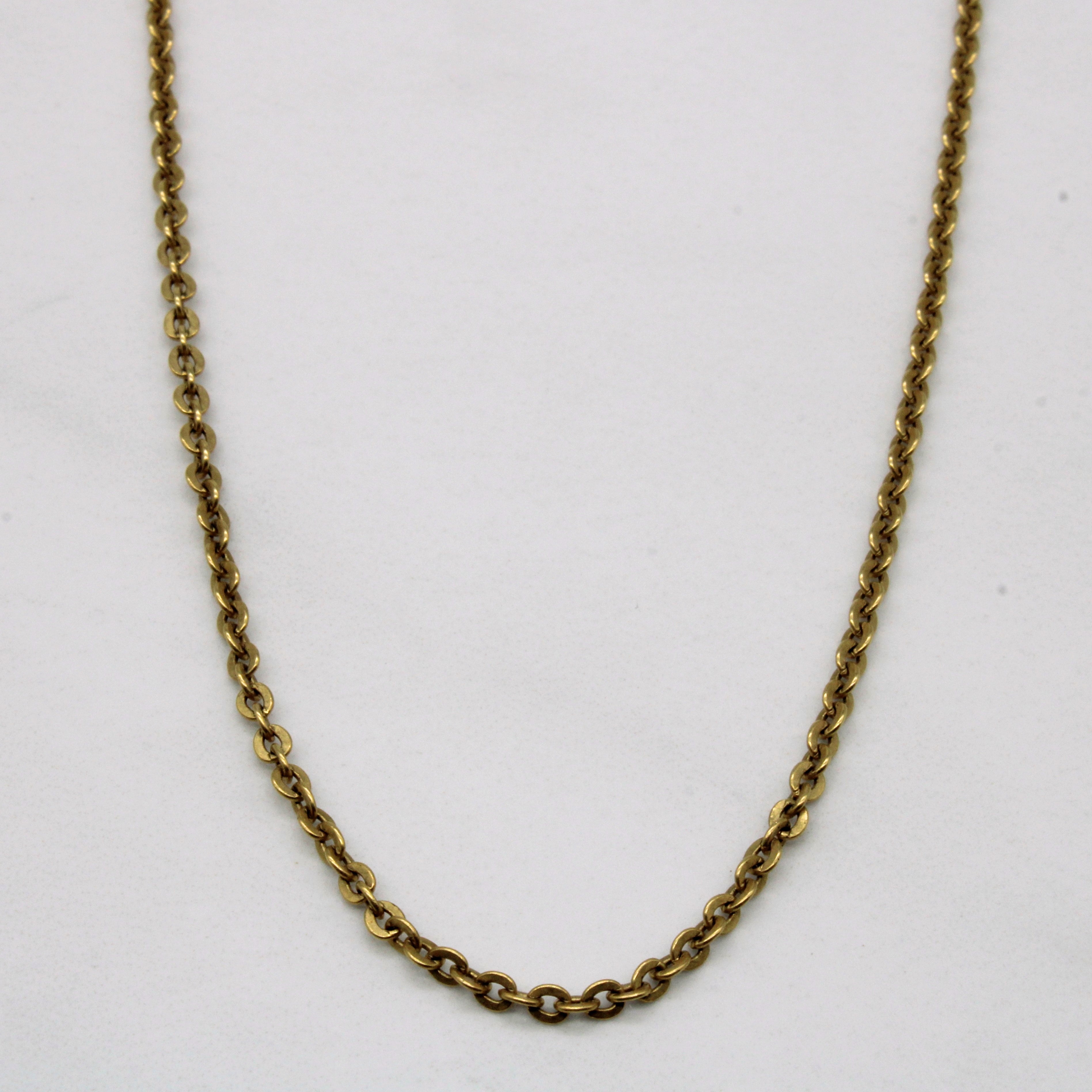 10K Yellow Gold Oval Link Chain Necklace - 20 Inch Elegant Dainty Jewelry for Women - Perfect for Everyday Wear, Gifts & Special Occasions