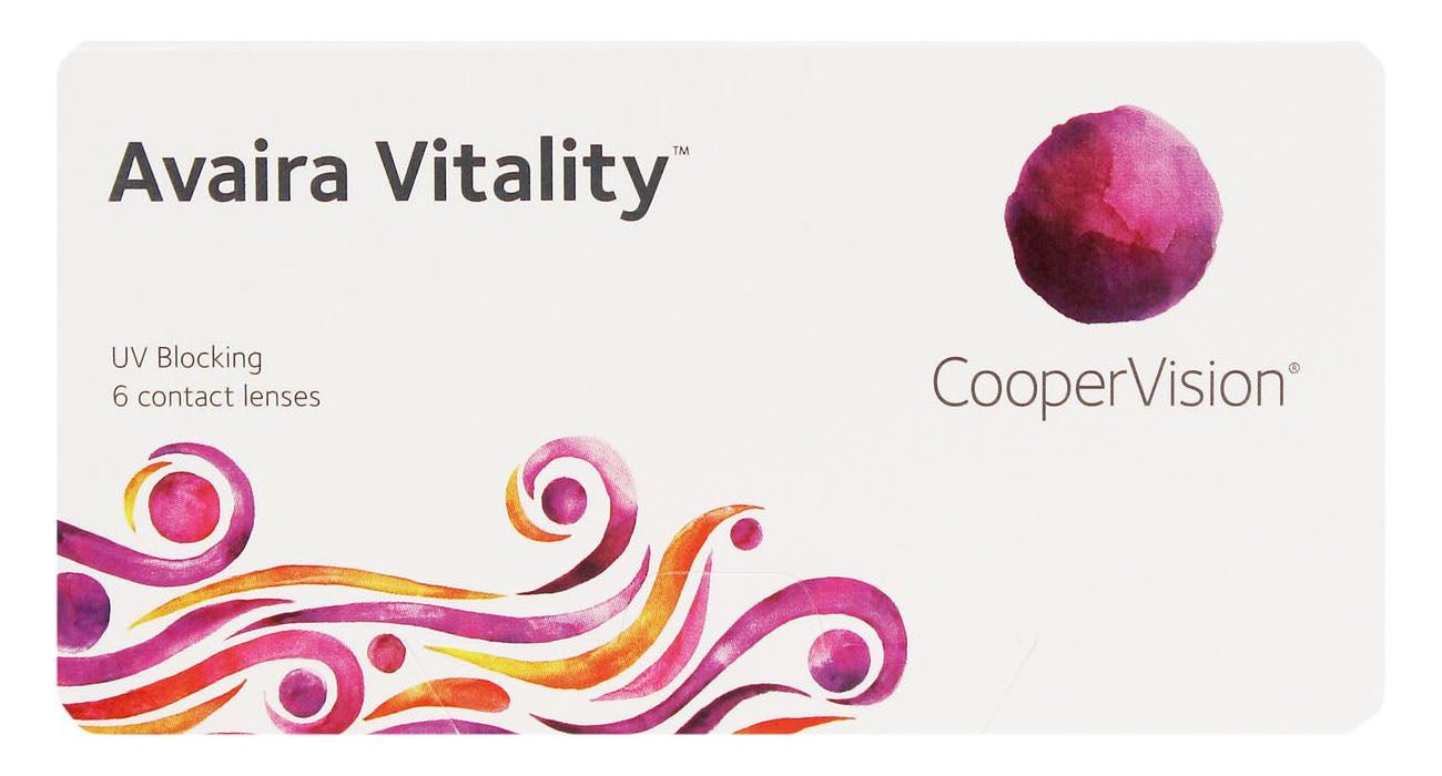 Avaira Vitality Bi-Weekly Contact Lenses (6 Pack) - Comfortable & Breathable for Daily Wear, Sports & Active Lifestyle