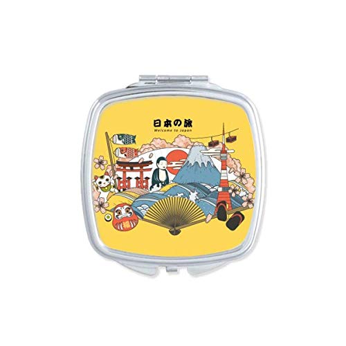 DIYthinker Japanese Style Travel Mirror - Portable Compact Double-Sided Makeup Mirror with Case | Perfect for Travel, Home, and Office Use