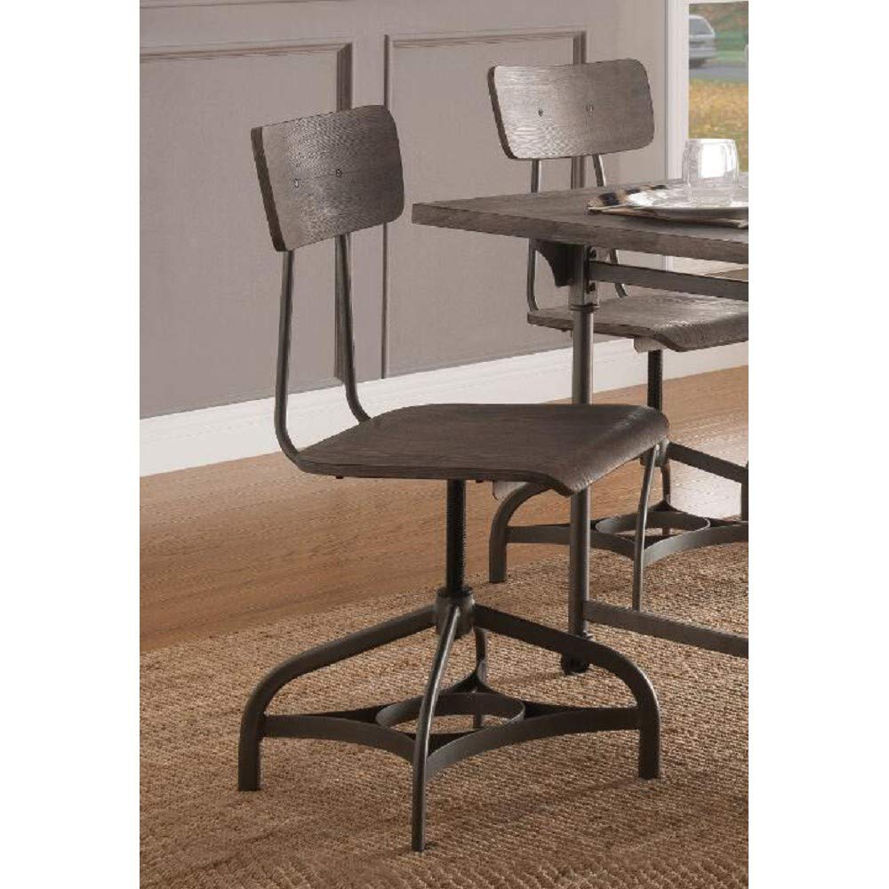 HuaZo Jonquil Side Chair Set of 2 - Gray Oak & Sandy Gray Dining Chairs (34