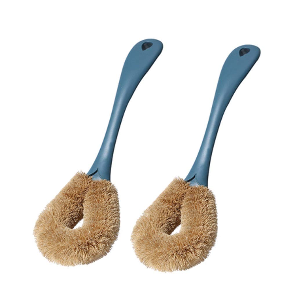 UXZDX Long Handle Dishwashing Brush for Pots & Pans - Non-Stick Oil Scrubber, Heavy Duty Kitchen Cleaning Brush for Stubborn Grease - Perfect for Deep Cleaning Cookware, Sinks, and Grills