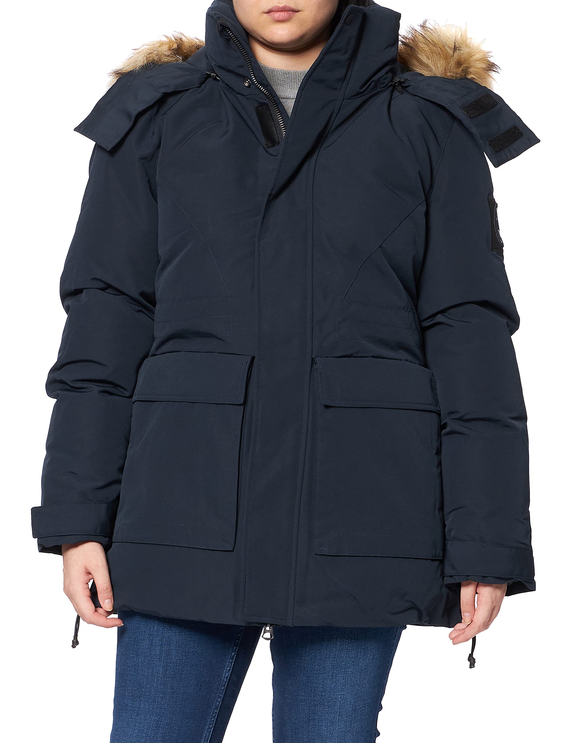 Superdry Women's Code Everest Parka Coat - Slim Fit Winter Jacket with Recycled Padding for Hiking, Skiing & Outdoor Activities