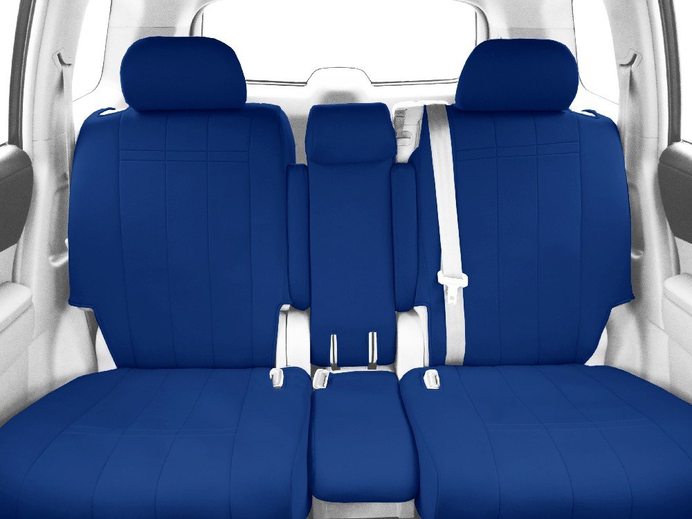 Premium Neoprene Car Seat Covers for 2014-2020 Chevy Silverado/GMC Sierra 1500-3500 & Tahoe - Waterproof 40/20/40 Split Bench Seat Protectors with Blue Stitching (Front Row) | Perfect for Off-Roading, Work Trucks & Daily Commutes