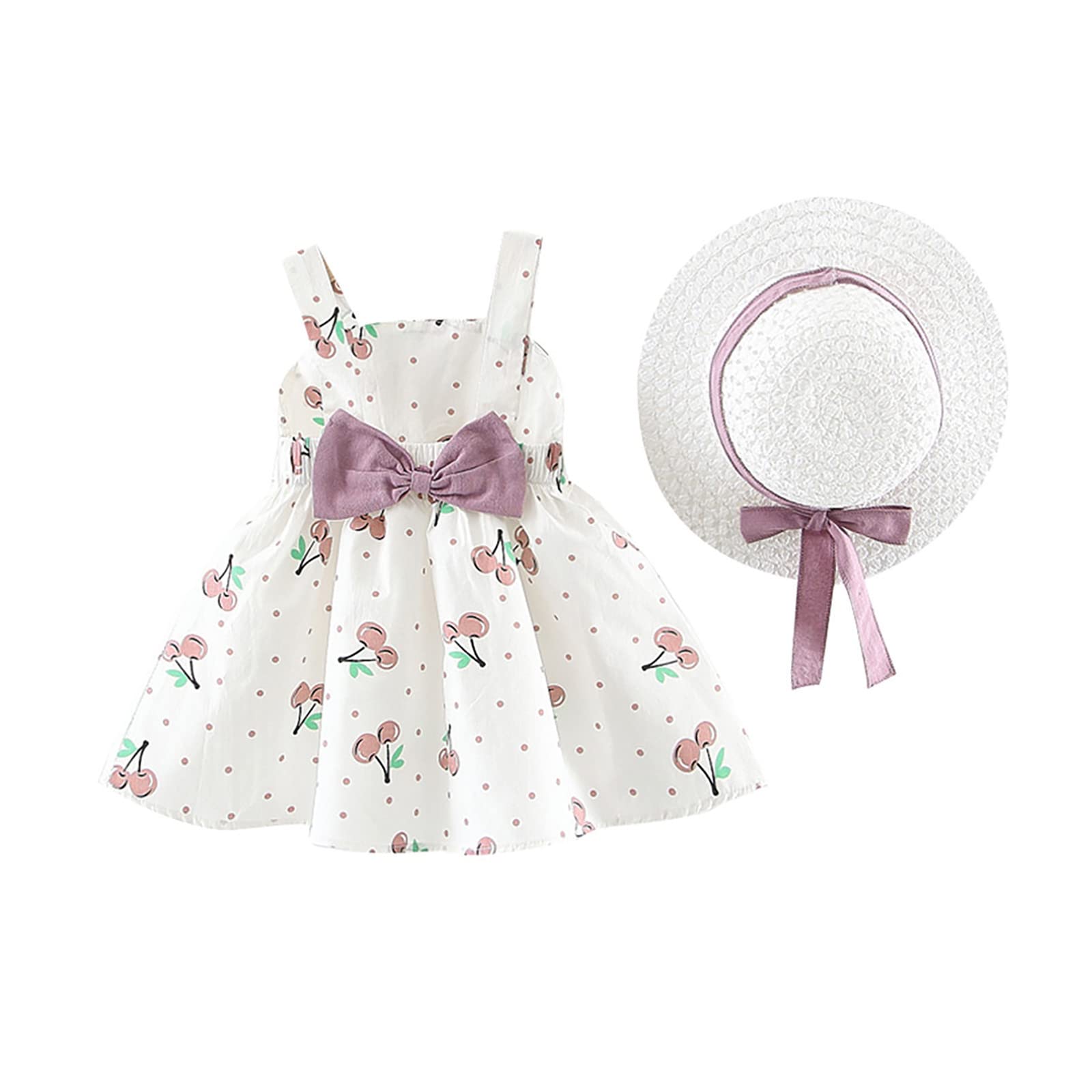 Bmisegm Girls Summer Dresses - Toddler Sleeveless Floral Print Swing Dress for Kids, Casual Playwear, Birthday Outfits & Beach Vacations