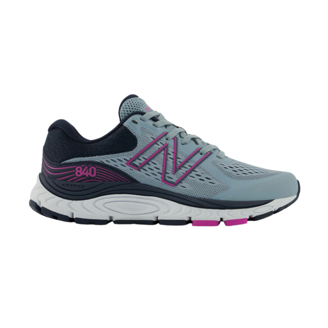 New Balance Women's 840v5 Running Shoes - Cyclone Eclipse with Magenta Pop (B Width) | Lightweight Cushioned Sneakers for Jogging, Gym Workouts & Everyday Comfort
