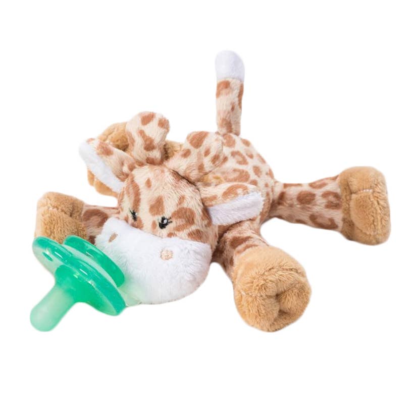 Paci Plushies Buddies | Georgie Giraffe Stuffed Animal - Soft Baby Pacifier Holder & Cuddly Toy for Newborns, Infants - Perfect for Nursery Decor, Baby Shower Gifts & Soothing Teething Relief