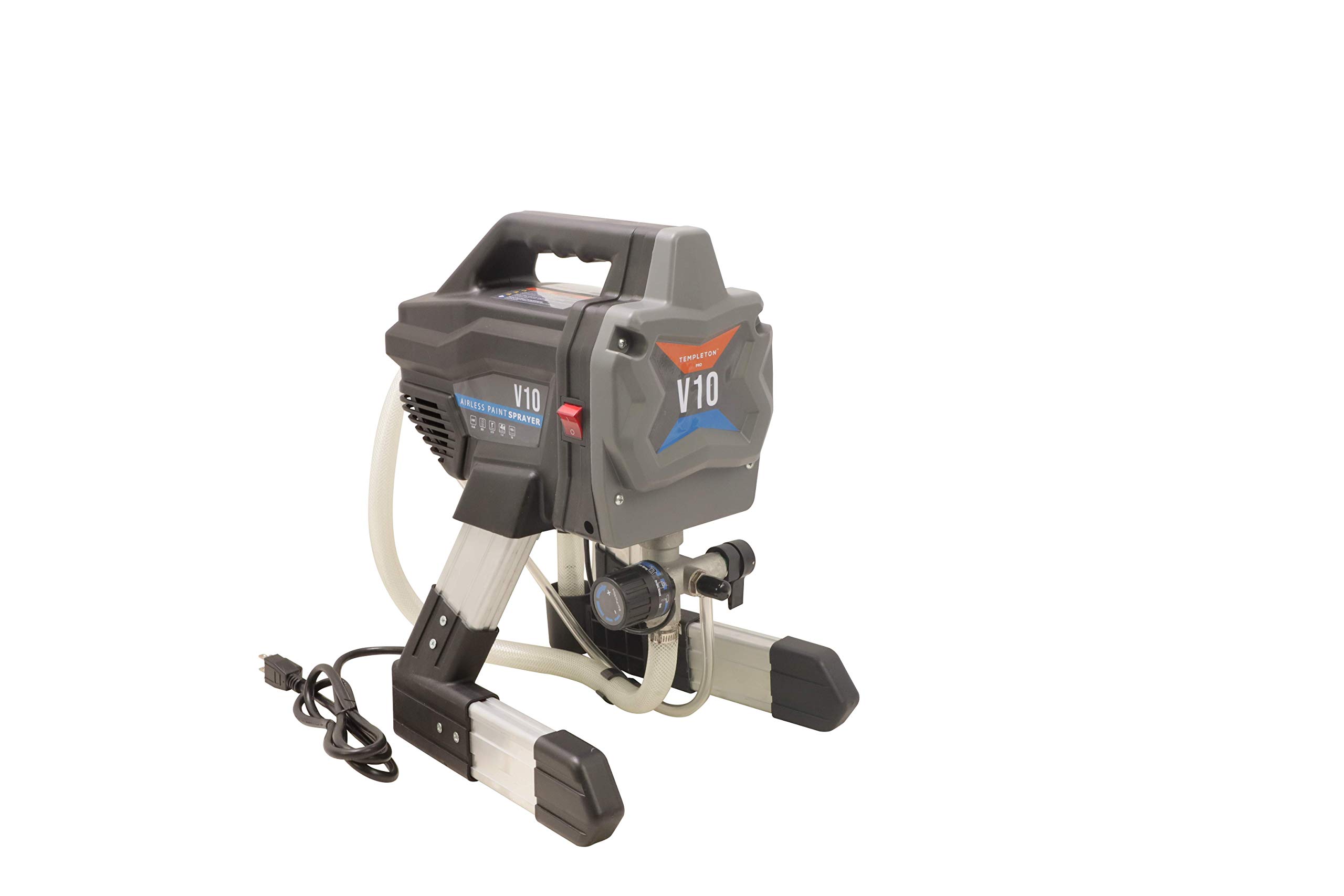 Templeton V10 Airless Paint Sprayer - 5/8 HP Motor, 33' Hose & Spray Nozzle Included - Perfect for Home Renovation, Furniture Painting & Exterior Projects