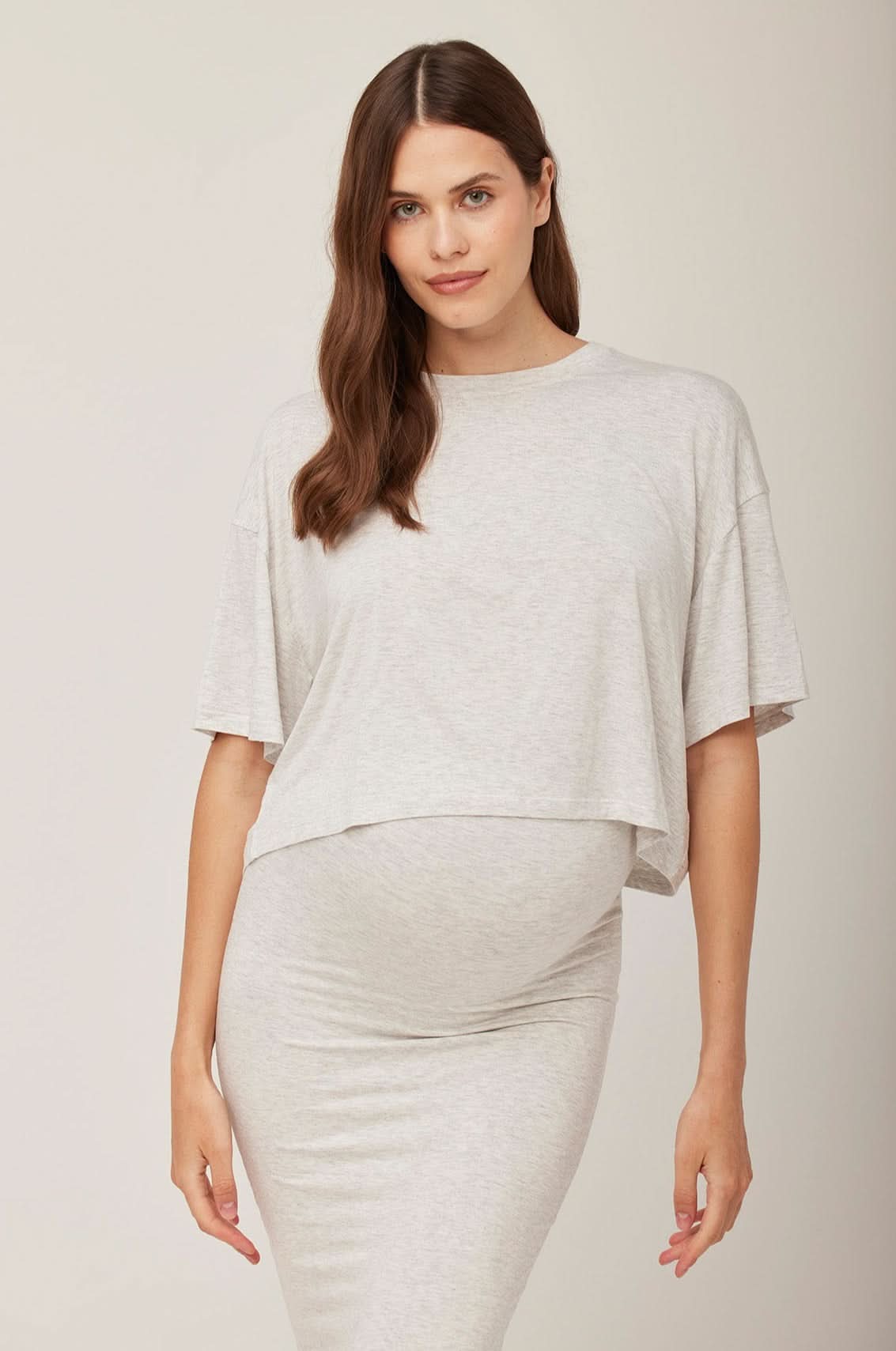 Stylish Cotton Midi Maternity Skirt for Pregnancy Comfort - Perfect for Casual Wear, Office & Baby Showers