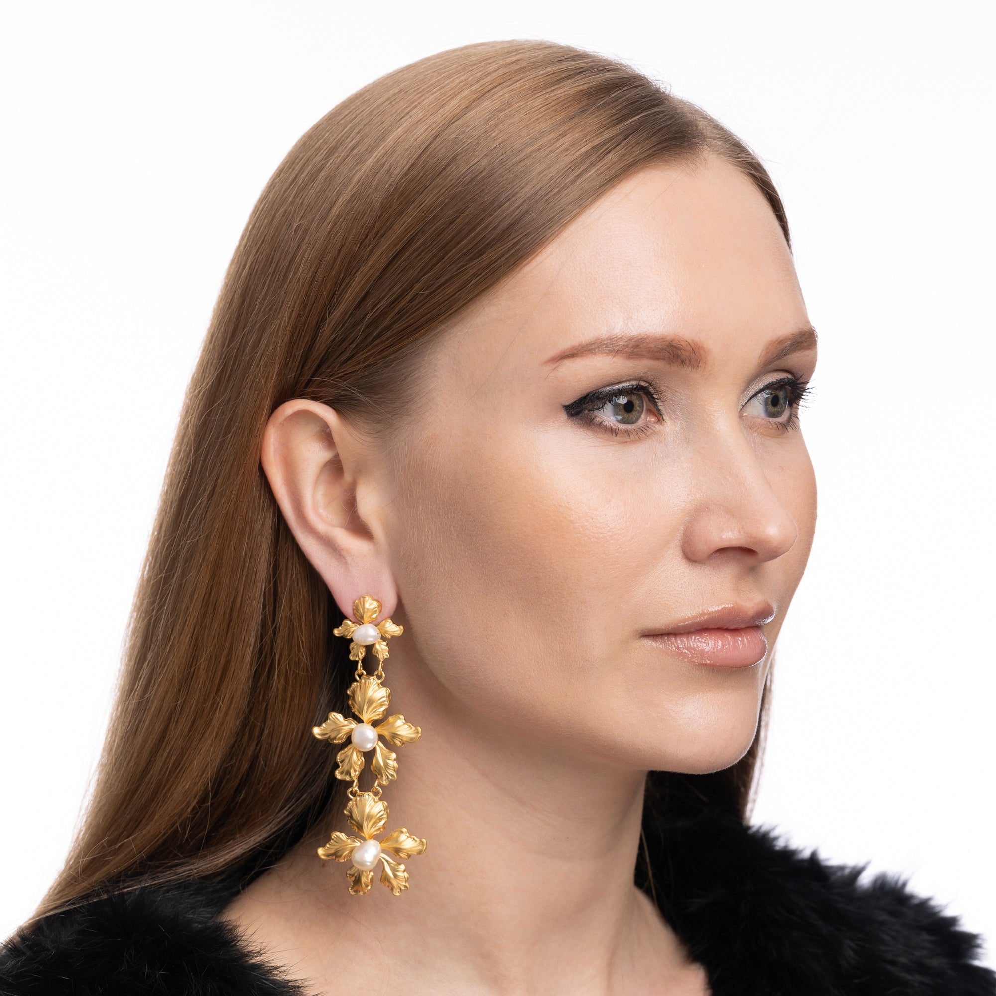 Orchid Road Pearl Earrings for Women - Elegant Freshwater Pearl Stud Earrings - Perfect for Weddings, Parties & Everyday Wear