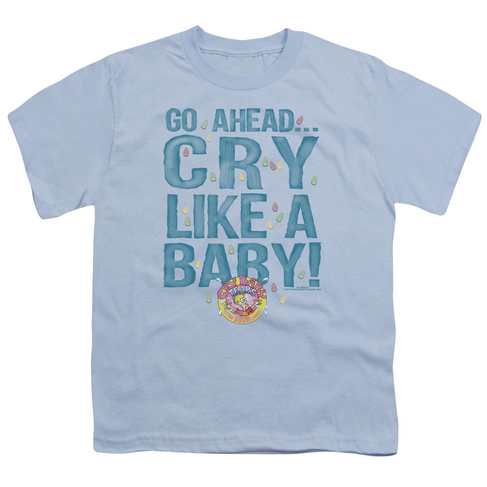 Dubble Bubble Cry Like A Baby Unisex Youth T-Shirt for Boys & Girls - Fun Graphic Tee for Kids, Birthday Gifts & Casual Wear