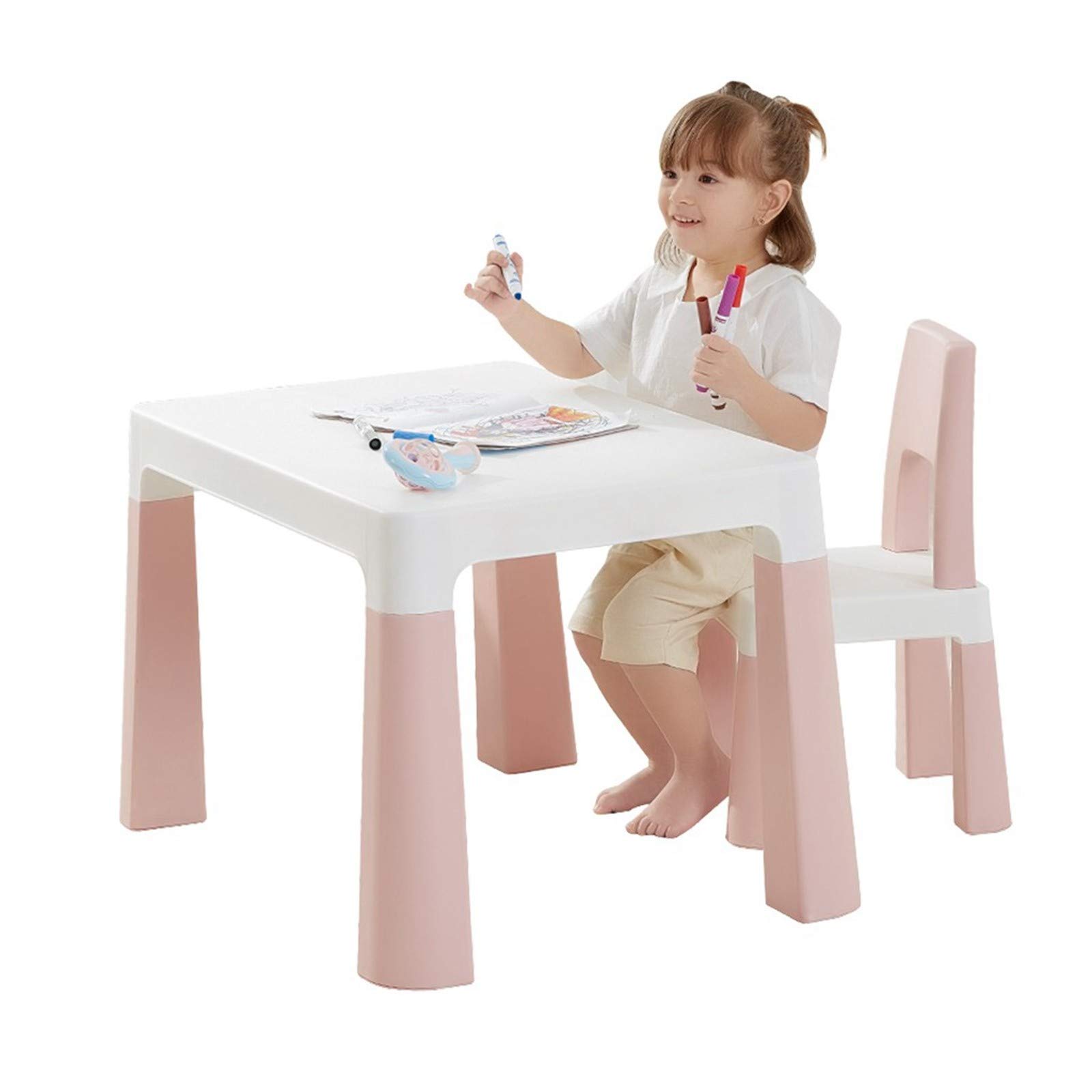 **Kids Table and Chair Set - 3-Piece Toddler Activity Table with 2 Chairs for Reading, Learning & Play - Perfect for Home, Classroom & Daycare**
