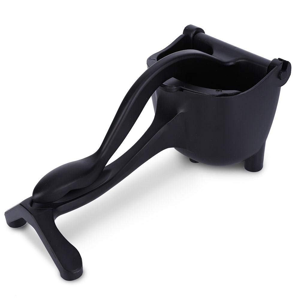 Premium Manual Lemon Squeezer & Citrus Press Juicer - Heavy Duty Kitchen Tool for Fresh Lemon, Lime, Orange Juice - Perfect for Cocktails, Baking & Healthy Drinks (Black)