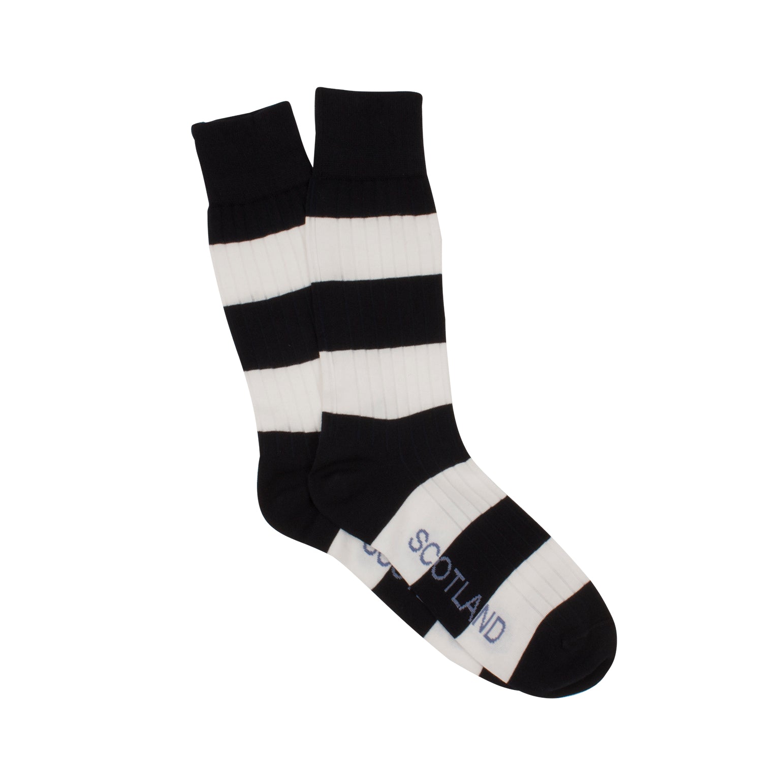 Men's Scotland Striped Cotton Socks - Breathable & Comfortable Casual Socks for Everyday Wear, Hiking & Travel | Tartan Pattern Crew Socks for Men